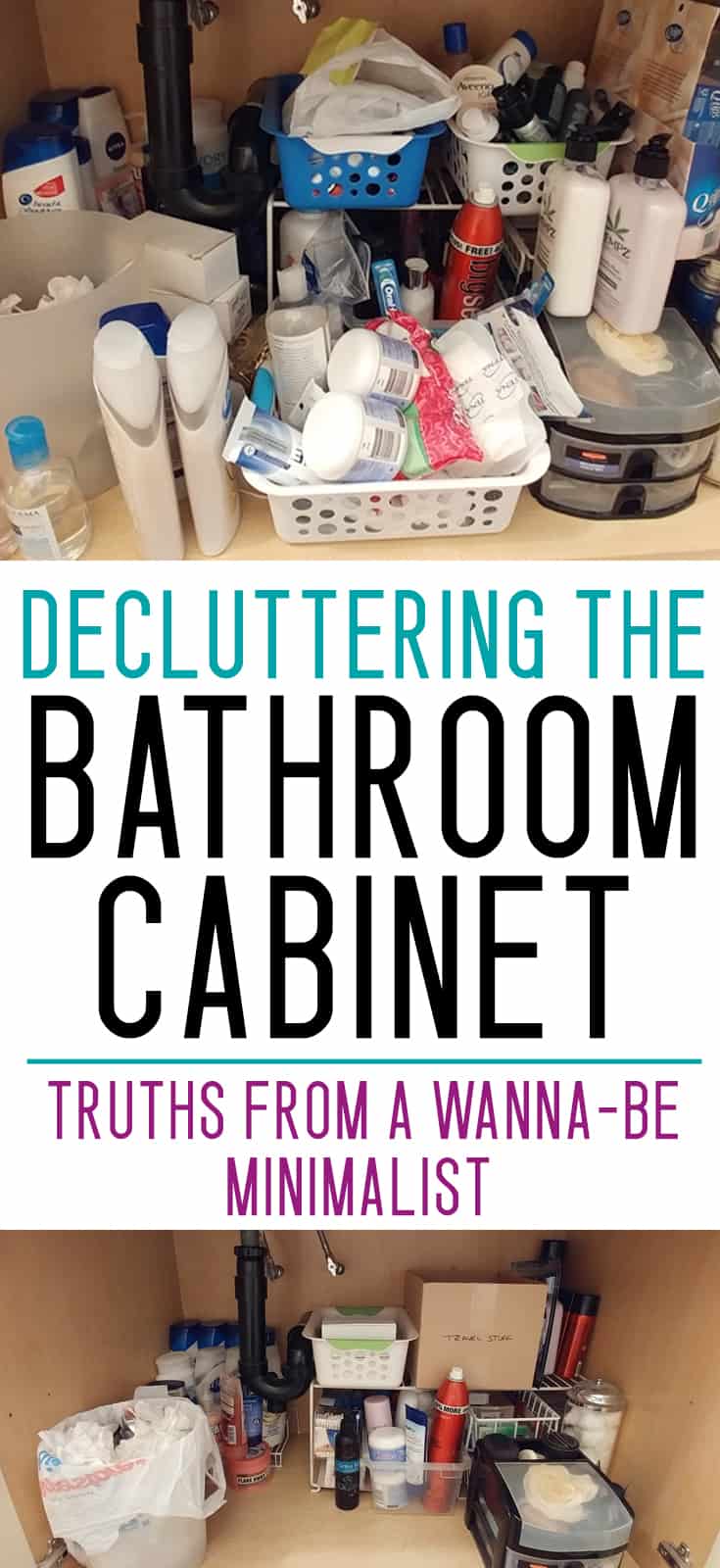bathroom cabinet organization ideas - decluttering under the sink
