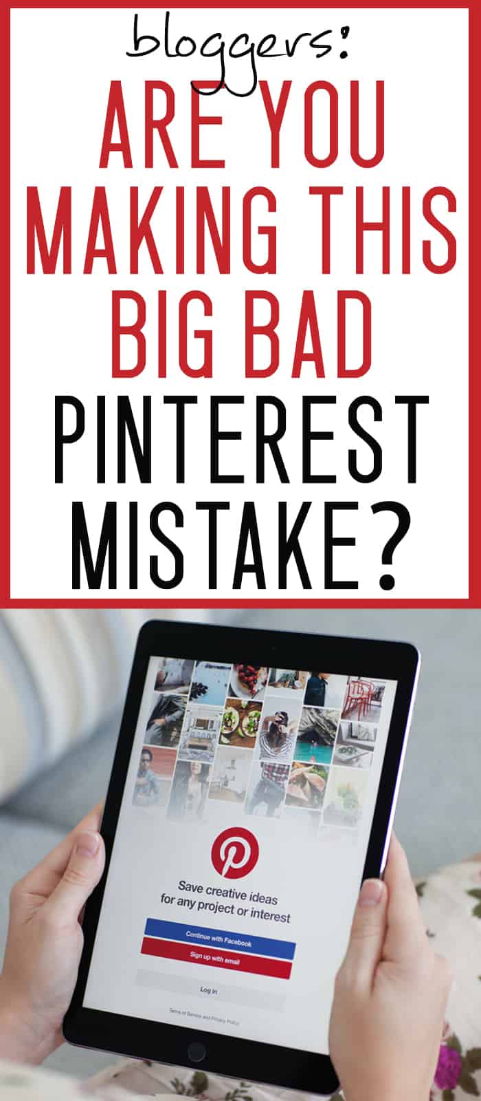 Feel like you're not seeing enough Pinterest traffic to your blog? Are you making this BIG PINTEREST MISTAKE? This is SO EASY to fix!