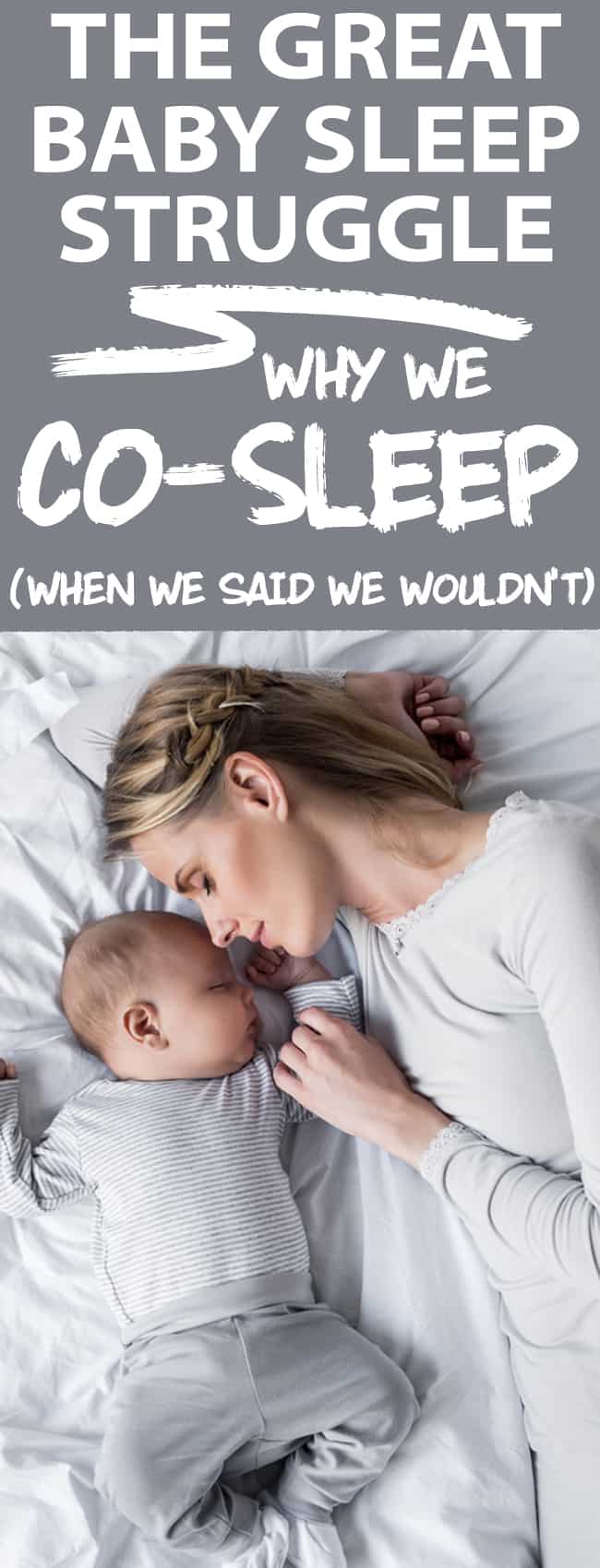 we said you would sleep train, but instead started co sleeping out of desperation -and it was the best decision we ever made! I LOVE sleeping with my babe!
