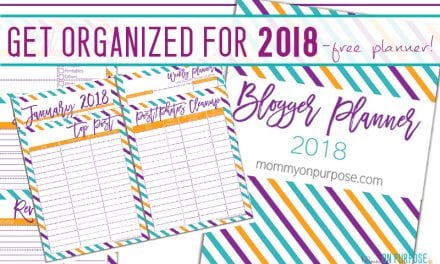 2018 Blog Planner – Get Organized!