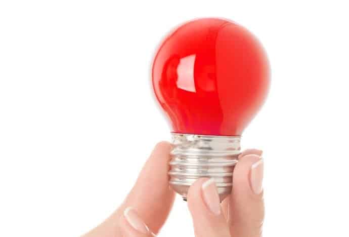 red light bulb