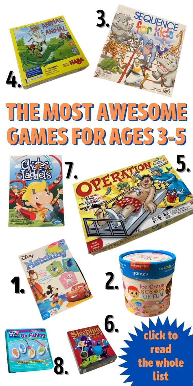 best kids board games ages 3 to 5 pin image