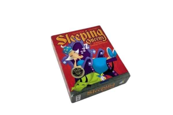 kids board games ages 3, 4 and 5 - sleeping queens card game in box