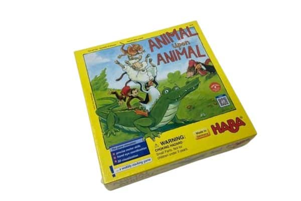 kids board games ages 3,4,5 - animal upon animal game in box