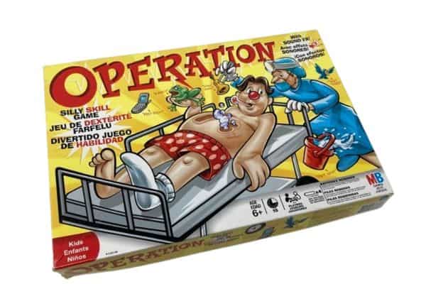 kids board games for ages 3 or 4 and 5 - operation game in box