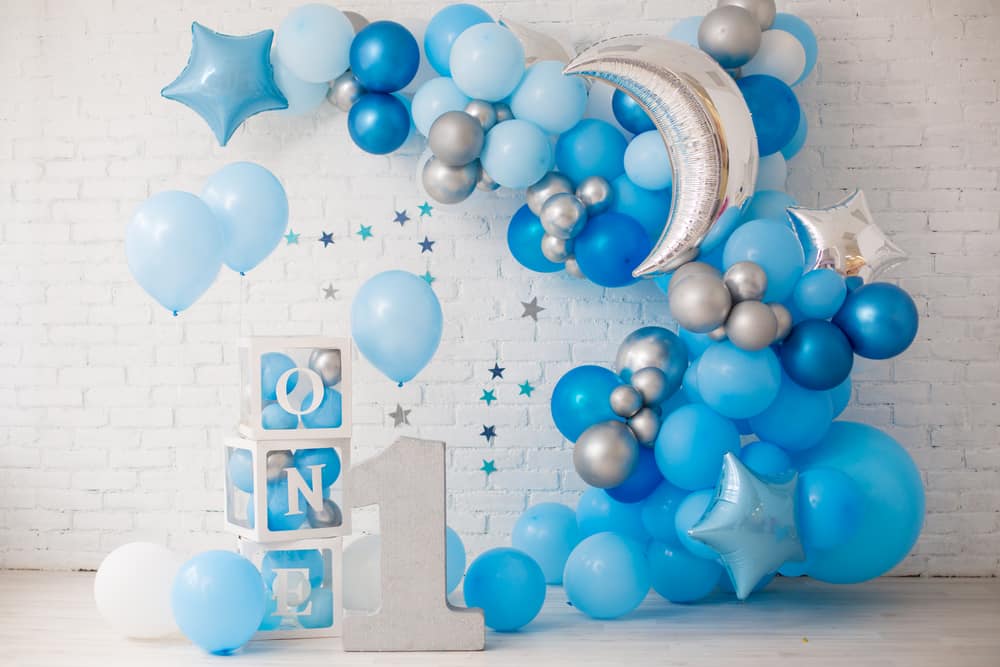 blue baby shower balloons
