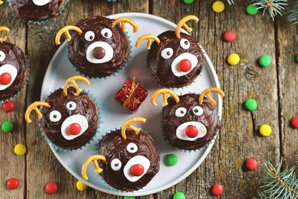reindeer cupcake for kids