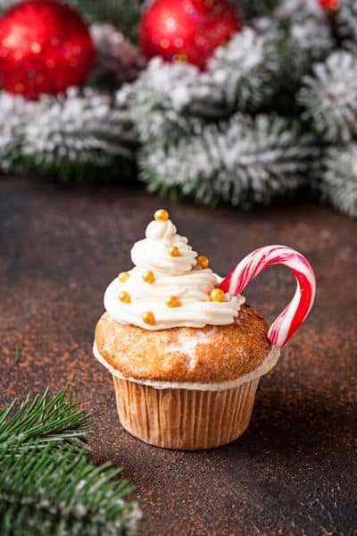 christmas drink cupcake