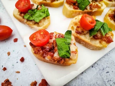 BLT Crostini Appetizer