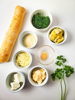 Spinach and Artichoke Crostini