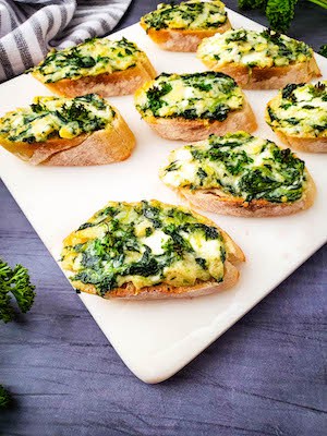 Spinach and Artichoke Crostini