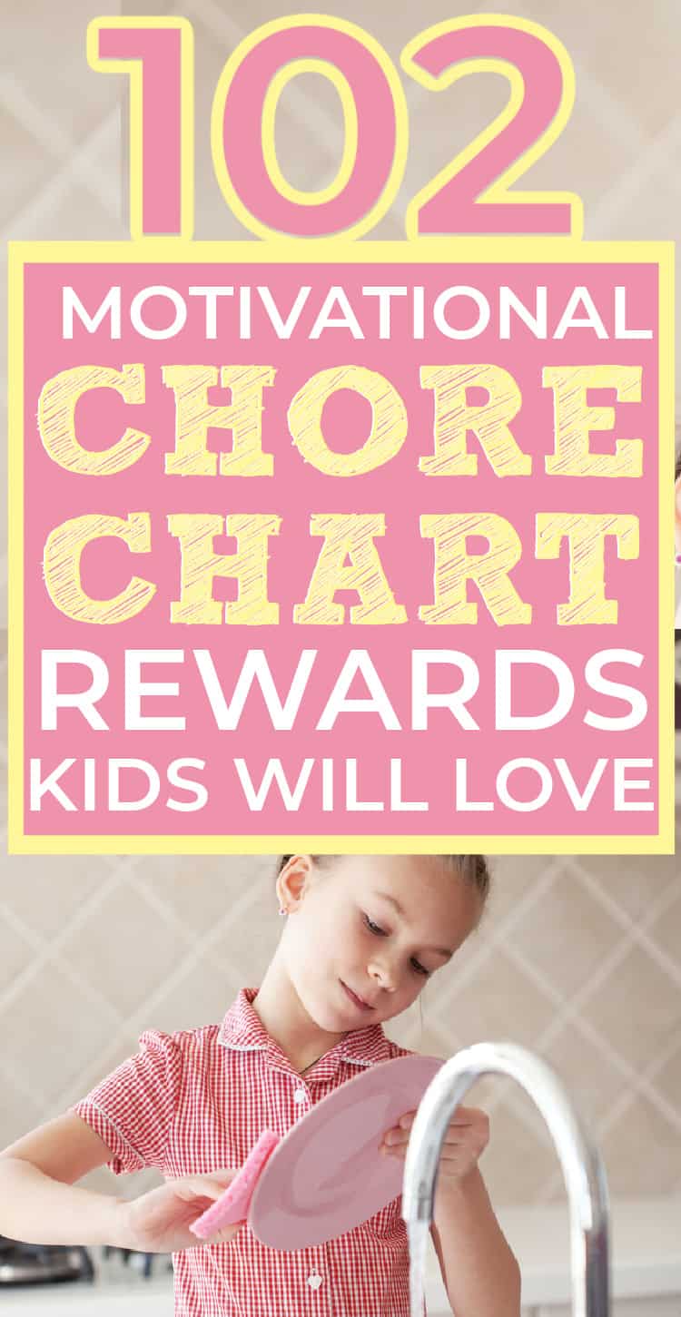 girl washing dishes - pin for chore chart rewards ideas