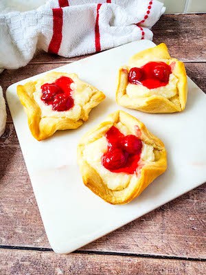 Cherry Cheesecake Crescent Pastries Set 