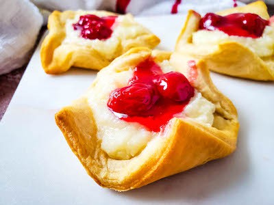 Cherry Cheesecake Crescent Pastries 