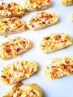 Pimento Cheese Bacon Crostini 
