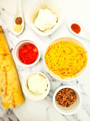 Pimento Cheese Bacon Crostini 