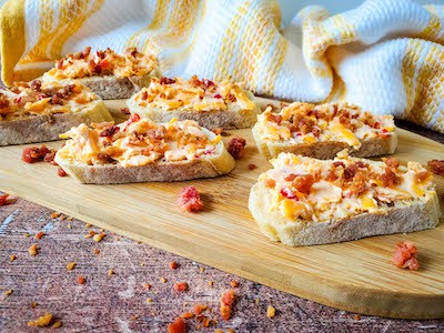 Pimento Cheese Bacon Crostini 