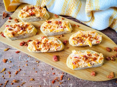 Pimento Cheese Bacon Crostini 
