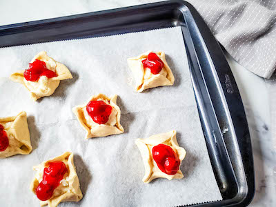 CHERRY CHEESECAKE CRESCENT PASTRIES
