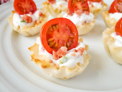 BLT Phyllo Party Bites