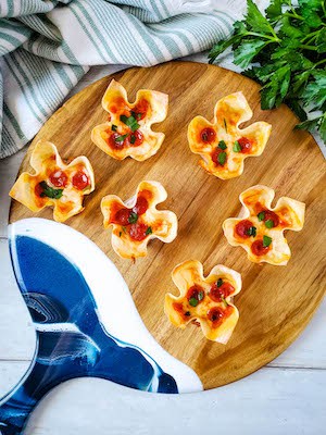 Pizza Wonton Cups
