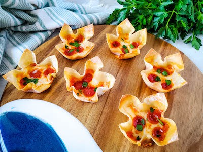 Pizza Wonton Cups 