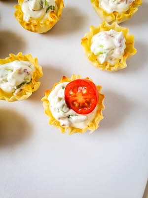 BLT Phyllo Party Bites