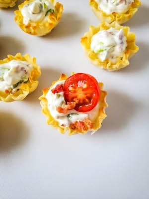 BLT Phyllo Party Bites