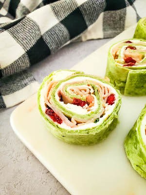 Cranberry Turkey Pinwheels