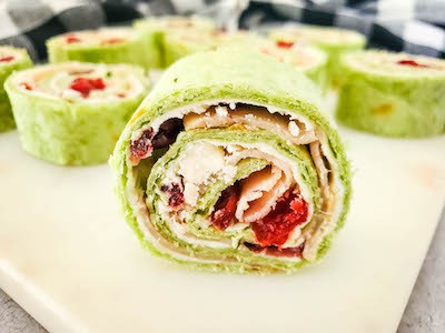 Cranberry Turkey Pinwheels