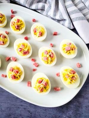 Ham and Cheese Deviled Eggs