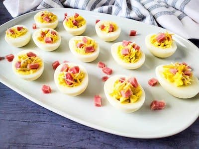 Ham and Cheese Deviled Eggs