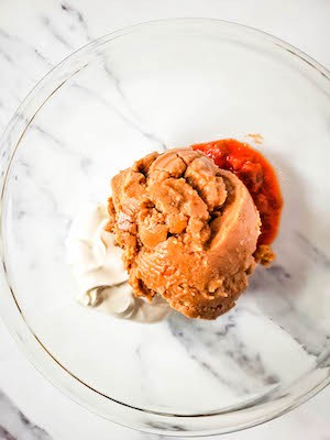 Hot Cheesy Bacon Bean Dip