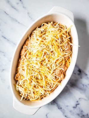 Hot Cheesy Bacon Bean Dip