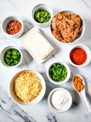 Hot Cheesy Bacon Bean Dip