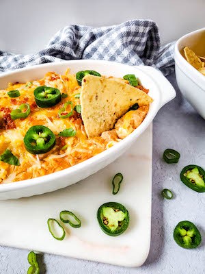 Hot Cheesy Bacon Bean Dip