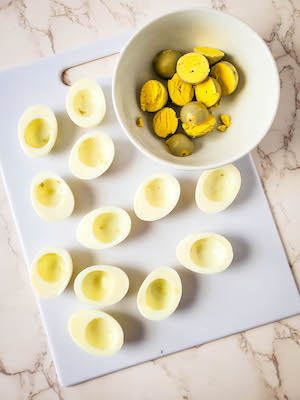 Ham and Cheese Deviled Eggs