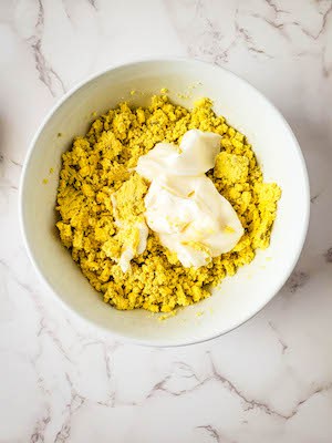 Ham and Cheese Deviled Eggs