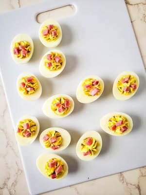 Ham and Cheese Deviled Eggs