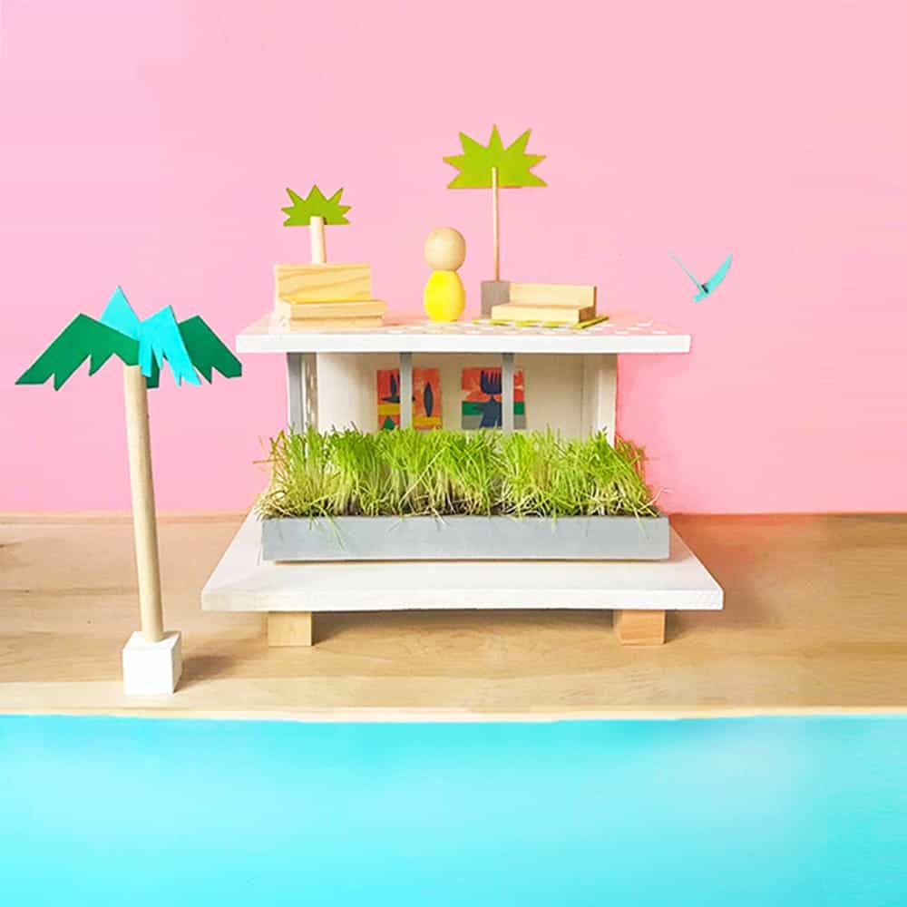 diy modern beach dollhouse gift for kids