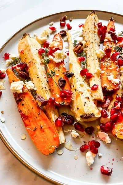 honey roasted carrots and parsnips chirstmas side dish