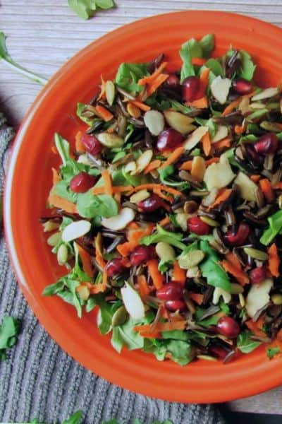 Pomegranate Wild Rice Salad christmas side dish