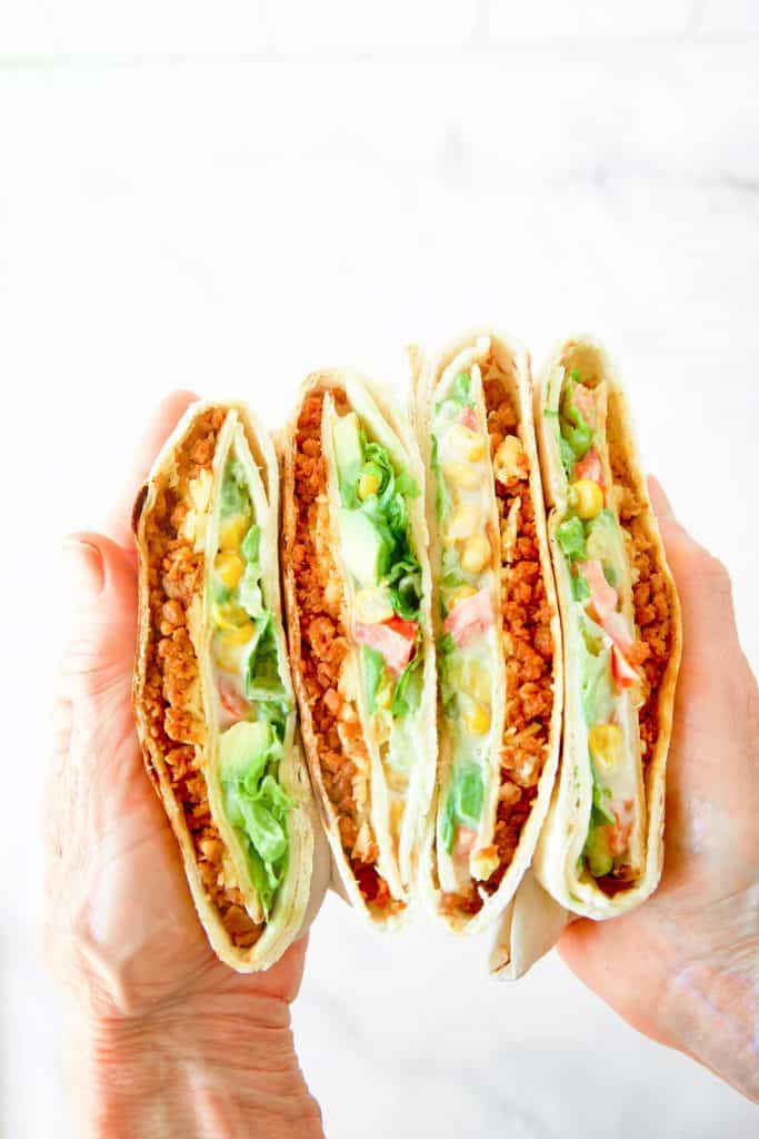 vegan crunchwrap supreme kids birthday party food ideas