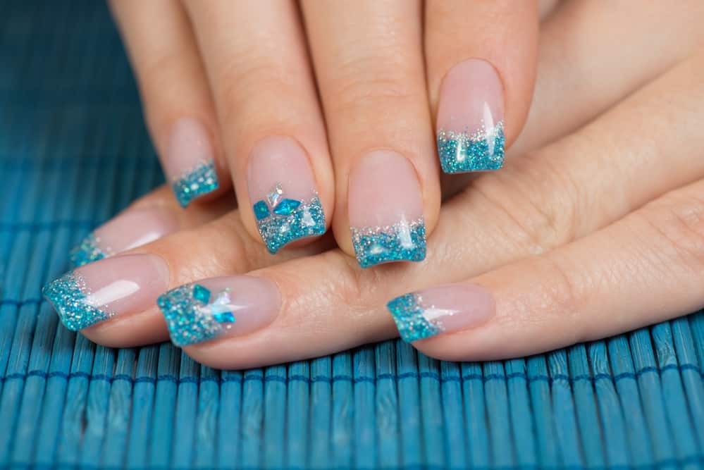 blue winter nail designs