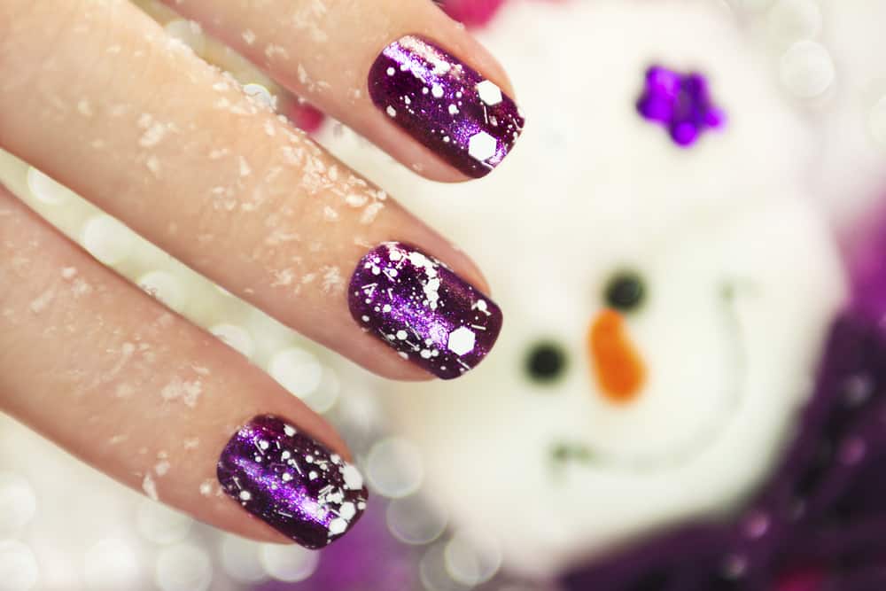 purple winter nail designs