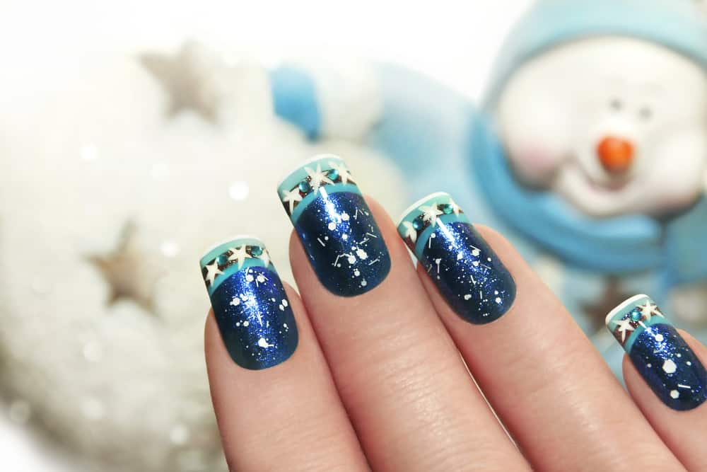 blue winter nail designs