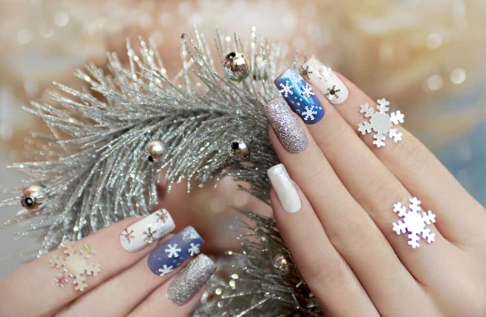 Snowflake Nail Design Idea