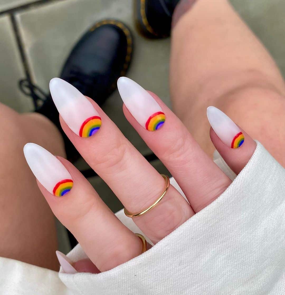 rainbow spring nails