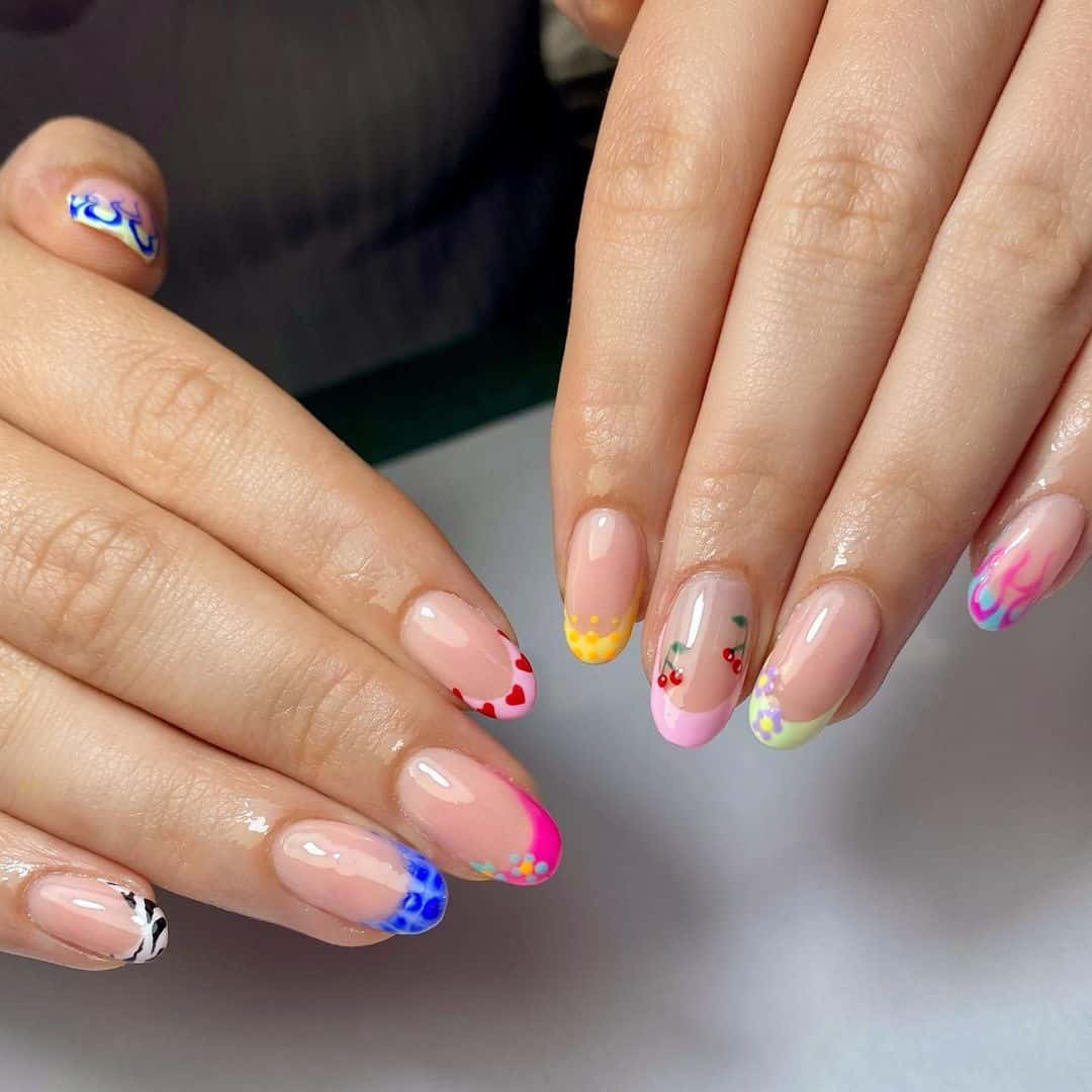 summer nails fancy tips