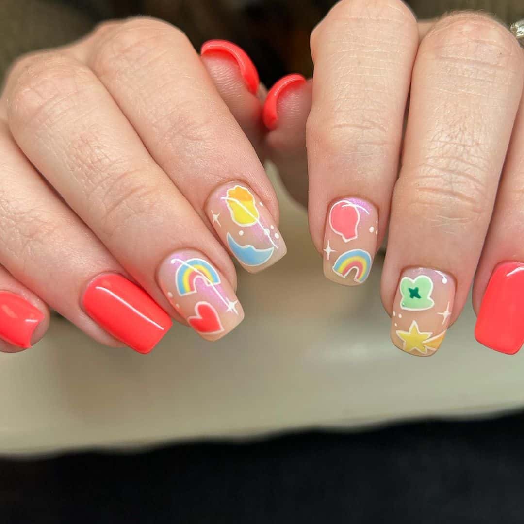 lucky charms springtime nail designs